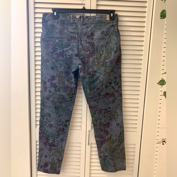 Jacob Cohen Academy Floral Print Trousers -32 - Picture 4 of 11